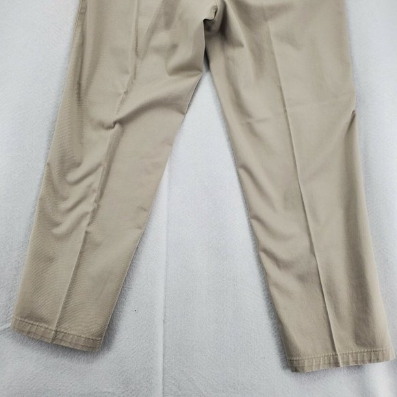 LEE Pants Men's Straight Leg Flat Front 100% Cotton Chinos Brown 33/30 - Picture 8 of 11